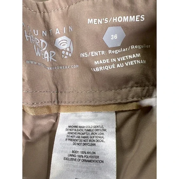 Mountain Hard Wear Men's Beige Hybrid Active Shorts - 36 - Picture 3 of 3